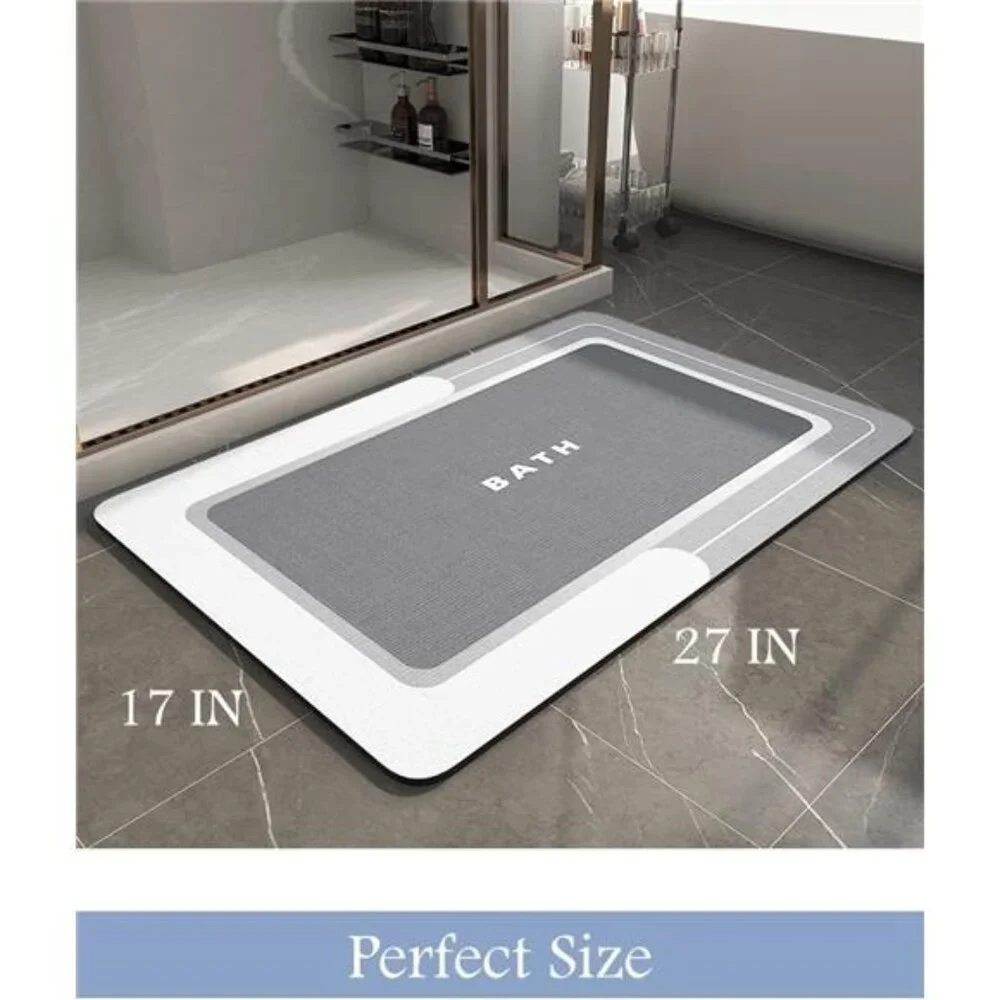 New -Bath Mat-Bathroom Mat Rug Non Slip Super Absorbent Stain Resistant
